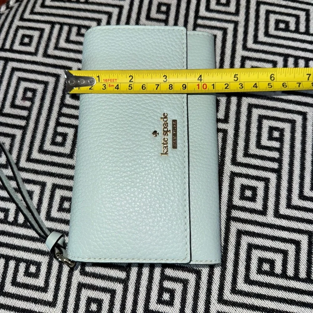 kate spade Mint Green Pebbled Leather Wristlet